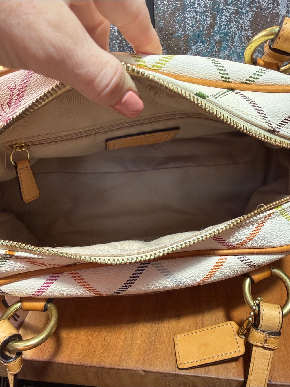 Coach Old Money 2012 Peyton Tattersall Plaid Satchel (EUC) - Picture 15 of 15